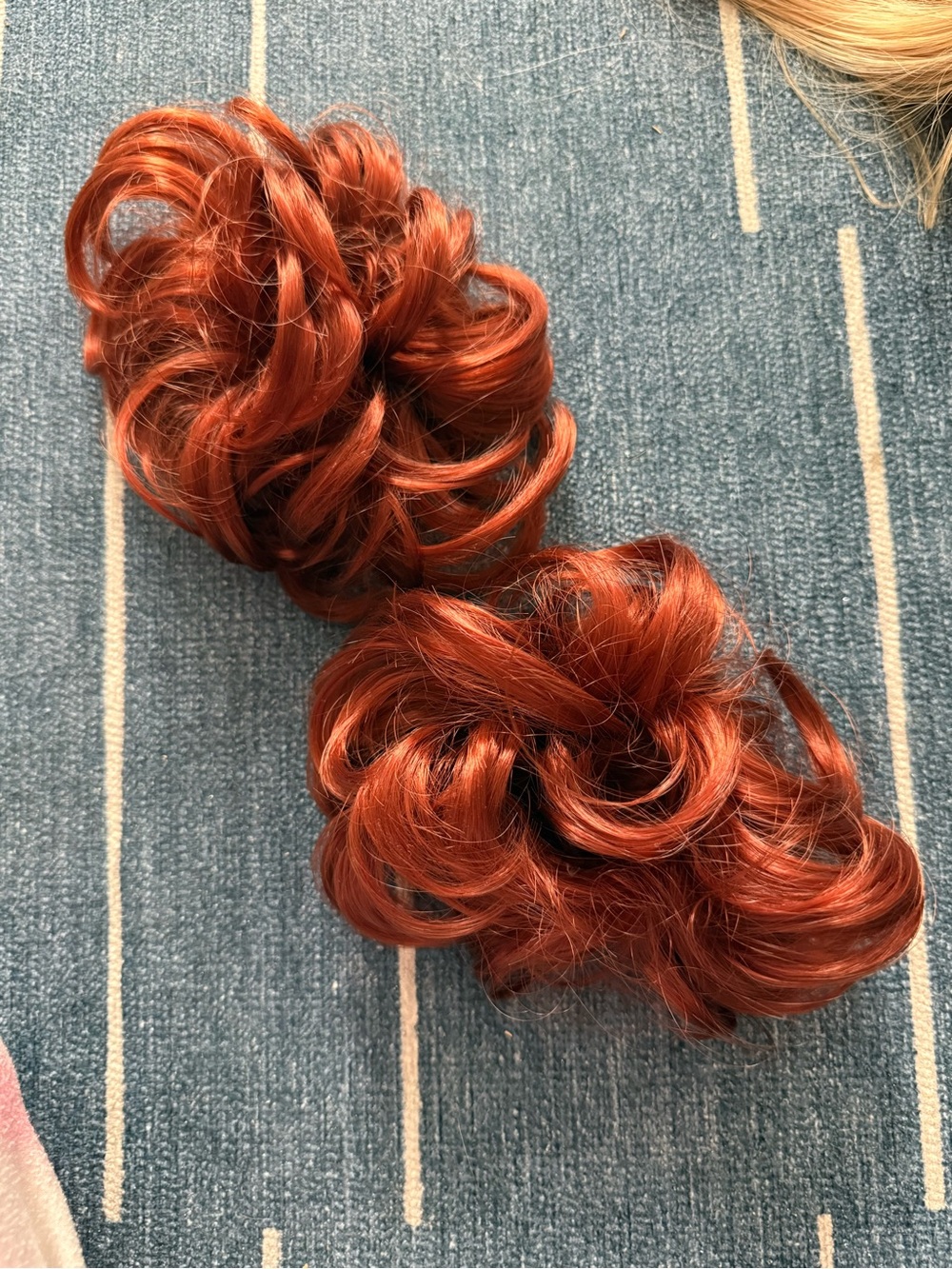 iLUU Copper Red Messy Bun Hair Extensions – 2 Pack Auburn Curly Scrunchies